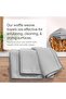 Kitchen Towels - Microfiber Waffle Weave Towels | White | 16 x 16 in. (6 Pack) | Absorbent, No Lint, - 5