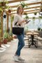 Women's Straw Look Handmade Knitted Bag Shoulder Model - 4