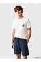 Navy Blue Regular Fit Printed Men's Shorts Pajama Set - 2