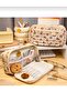 Cute Capybara Patterned Large Capacity Multi-Compartment Pen Holder Capibala Pencil Case - 2