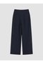 Alita City Lcw Modest Navy Blue Loose Fit Women's Pleated Fabric Pants with a Difference - 6
