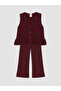 Esvab • Modern & Distinctive Floral Buttoned Girls' Knitwear Set