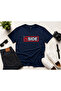 Inside Premium Unisex T-Shirt 100% Cotton Modern Navy Blue T-Shirt - 6