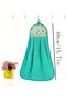 4Pcs Microfiber Hanging Hand Towels with Loop Quick Dry Small Towel Set Absorbent Coral Fl - 3