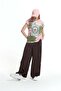 Brown Draped Balloon Pants 19156