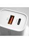 Fast Wall Charger 20W Dual Port (Type-C PD & USB-A) Support PPS - White - 4