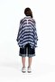 Blue and White Striped Oversize Shirt 19210 - 6