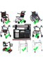 Black wheelchair bag with 4 hooks, suitable for walkers, office chairs, wheelchairs, electric scooters, and electric wheelchairs (32.5 x 18 cm). - 5