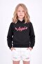 Girl's Printed Kangaroo Pocket Long Sleeve Hooded Sweatshirt - 5