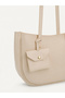 Cream Shk341 Faux Leather, Zippered, Wallet Charm Gift, Women's Hand, Arm and Shoulder Bag - 3