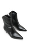 Leda Nina Women's Pointed Toe Heeled Boots 0012402 Black Skin - 3