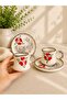 Flower Pattern Handmade Ceramic 2-Piece Coffee Cup Set - 2