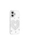 iPhone 17 Case Drop Rhinestone Heart Pattern Rivas Hard Pc Cover - 3