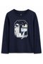 Gap Baby Boy Long Sleeve Logo Printed T-Shirt 0-6 Years Dark Blue