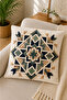 Digital Printed Decorative Throw Pillow Cover 43X43 cm – Modern Patterned Linen Texture
