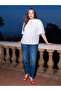 بلوزة TRENDLUCKY ذات ياقة مكشكشة وربطة عنق مزينة بالكشكشة - 6