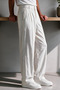Vento Men's Premium Single Pile Detailed Linen Baggy Trousers - 4