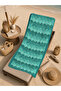 Green Mermaid Scale Patterned 70X150 Beach Towel - Digital Printed Fade-Resistant Bath Towel - 5