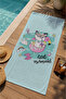 Mint Cute Mermaid Themed Patterned 70X150 Beach Towel - Digital Printed Bath Towel - 3