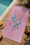 Pink Bohemian Dreamcatcher Patterned 70X150 Beach Towel - Digital Printed Fade-Resistant Bath Towel - 3