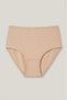 Pack of 5 Skin Color Women's High Waist Cotton Gathering Panties Plus Size Ribbed Panties - with Sleep Band Gift - 4