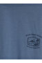 Vizyon New Season Blue Crew Neck Printed Men's T-Shirt - 7