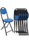Folding Guest Chair NU-80040, Durable Metal Frame with Padded Seat and Backrest, Space Saving, 29×29×74 cm - 5