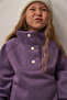 High Collar Snap Fastener Sweatshirt - 4