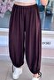 Ankle-Tied Sandy Fabric Trousers 6Y382