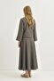 Hakim Yaka Britli Modal Shirt Skirt Set Mink - 3
