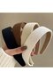 Headbands 4pc vintage elastic crisscross coffee/beige/navy/black.