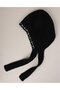 Heart-shaped beaded drawstring hat, warm winter cute knitted aviator women's with ear flaps, elastic - 4
