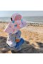 Kids wide-brim breathable bucket UV blue whale. - 3