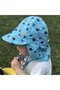 UV-protective baby hat, children's with adjustable chin and neck protection, UPF 50+ UV quick-drying breathable mesh (44-48). - 4