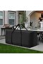 Garden mat cover - storage bag Moisture-proof zipper Rectangular 100x48x25 cm Black suitable for furniture - 5