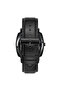 Men's Black Stainless Steel Watch, Leather Band | Trn45mm - 5
