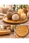 25 cm Doğal Bambu Dekoratif Sunum Tabağı - 2