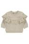 Ruffled Basic 6-18 Months Sweatshirt - Beige