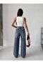 Belted Stone-Detail Tinted Stretch Straight Jeans Pants - 2