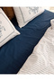 Etoile Double 100% Cotton Ranforce Printed Sheet and Duvet Cover Set - Navy Blue - 6