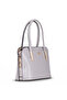 Burkley Solenne Cloud Grey Pu Leather Women's Hand and Shoulder Bag