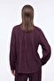 Women's Wrinkled Textured Oversize Shirt and Pants Set - 6