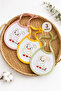 Newborn Baby 3-Piece Bib Set 100% Cotton Embroidered Soft Baby Bib - 3