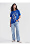 Xside Blue Printed 100% Cotton Women's T-Shirt - 2
