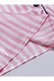 Pink and White Striped Shirt and Shorts Pajama Set - 4