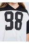 Teen Girls White Printed V-Neck T-Shirt - 3