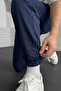 Men's Winter Fleece-Lined Comfortable Cut Sweatpants with Elastic Cuffs - 4