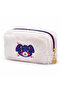 Plush Pen Holder and Makeup Bag Zippered Multi-Purpose Organizer Bag White - 3