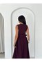 Women's Embroidered Belted Sleeveless Midi Length Flawed Dress Kk1000 - 6