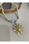 White Sun Detailed Necklace with Pearls